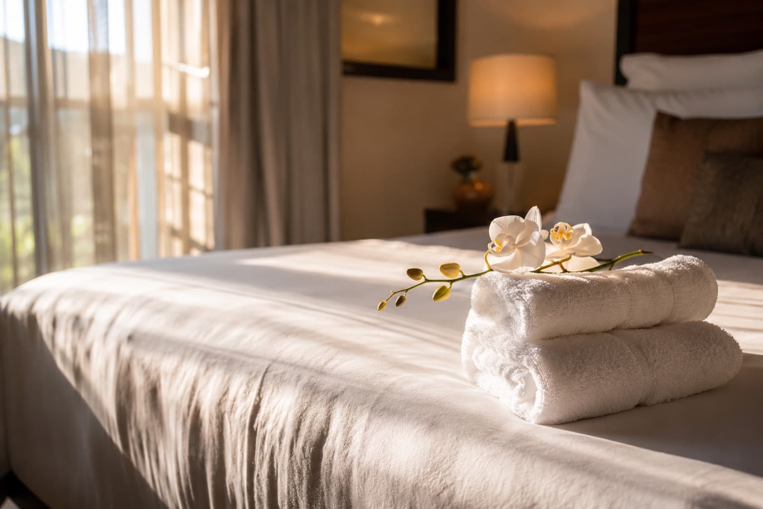 Suite prepared with orchid detail